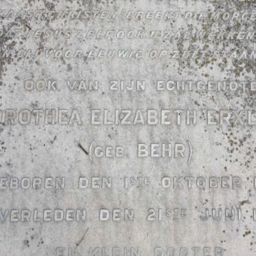 ERXLEBEN Dorothea Elizabeth nee BEHR 1838-1927