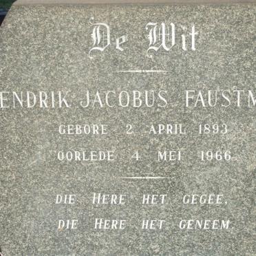 FAUSTMANN Hendrik Jacobus 1893-1966