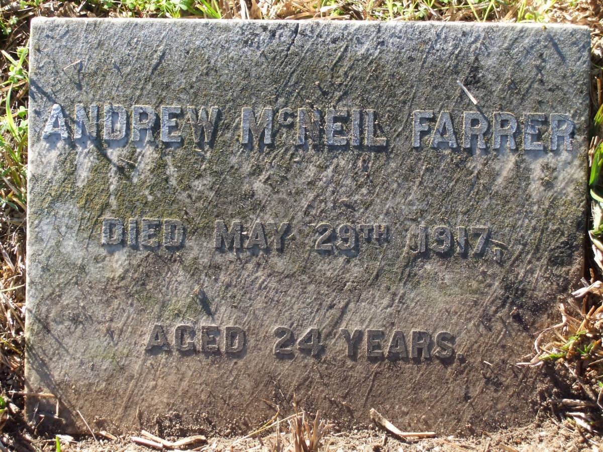 FARRER Andrew McNeil -1917