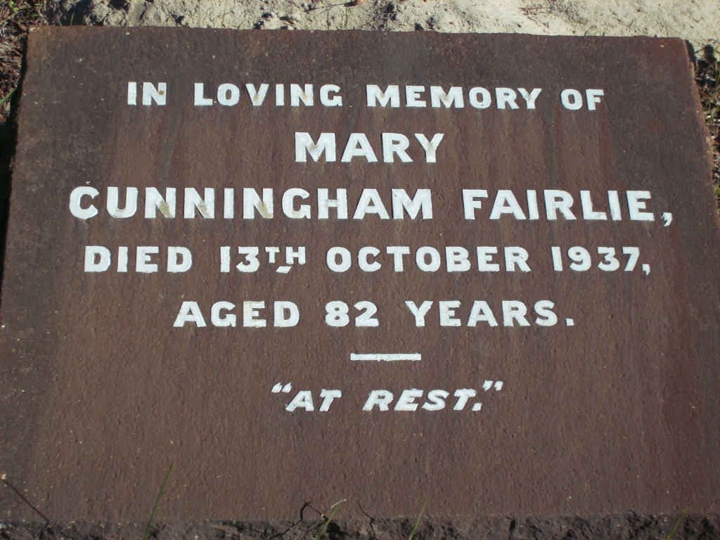 FAIRLIE  Mary Cunningham  -1937 
