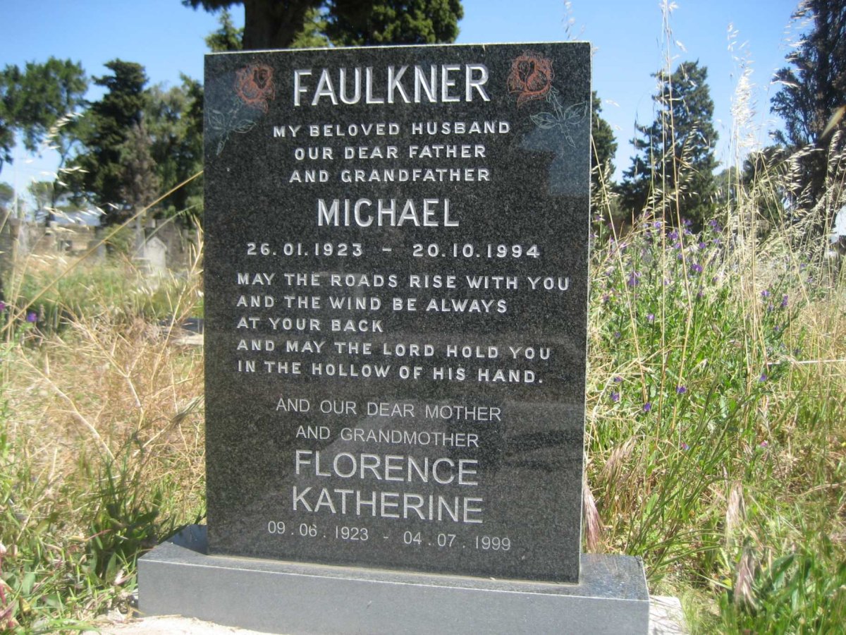 FAULKNER Michael 1923-1994 &amp; Florence Katherine 1923-1999