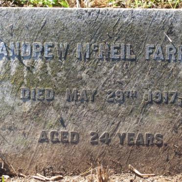 FARRER Andrew McNeil -1917