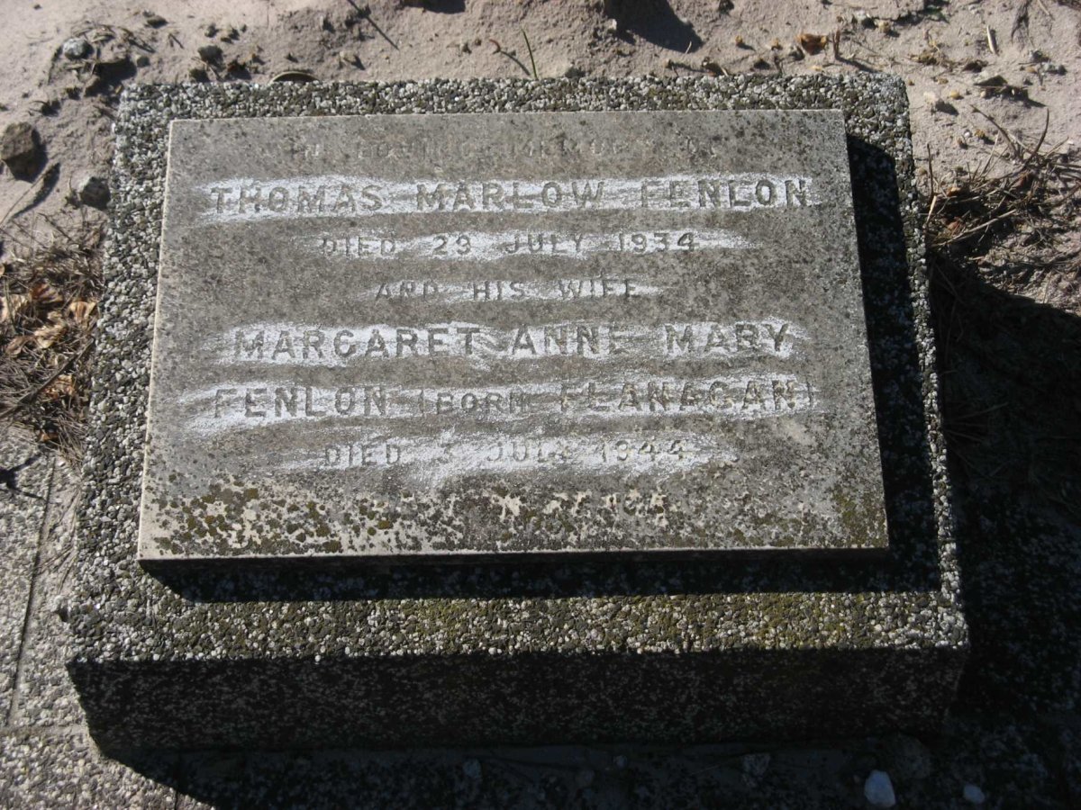 FENLON Thomas Marlow -1934 &amp; Margaret Anne Mary FLANAGAN -1944