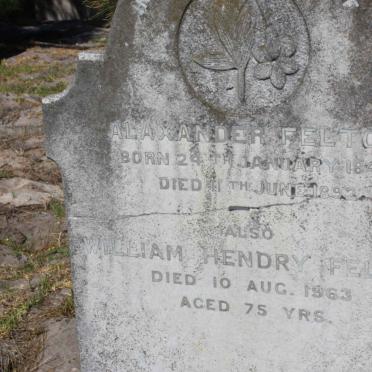 FELTON Alaxander 1849-1892 :: FELTON William Hendry -1963