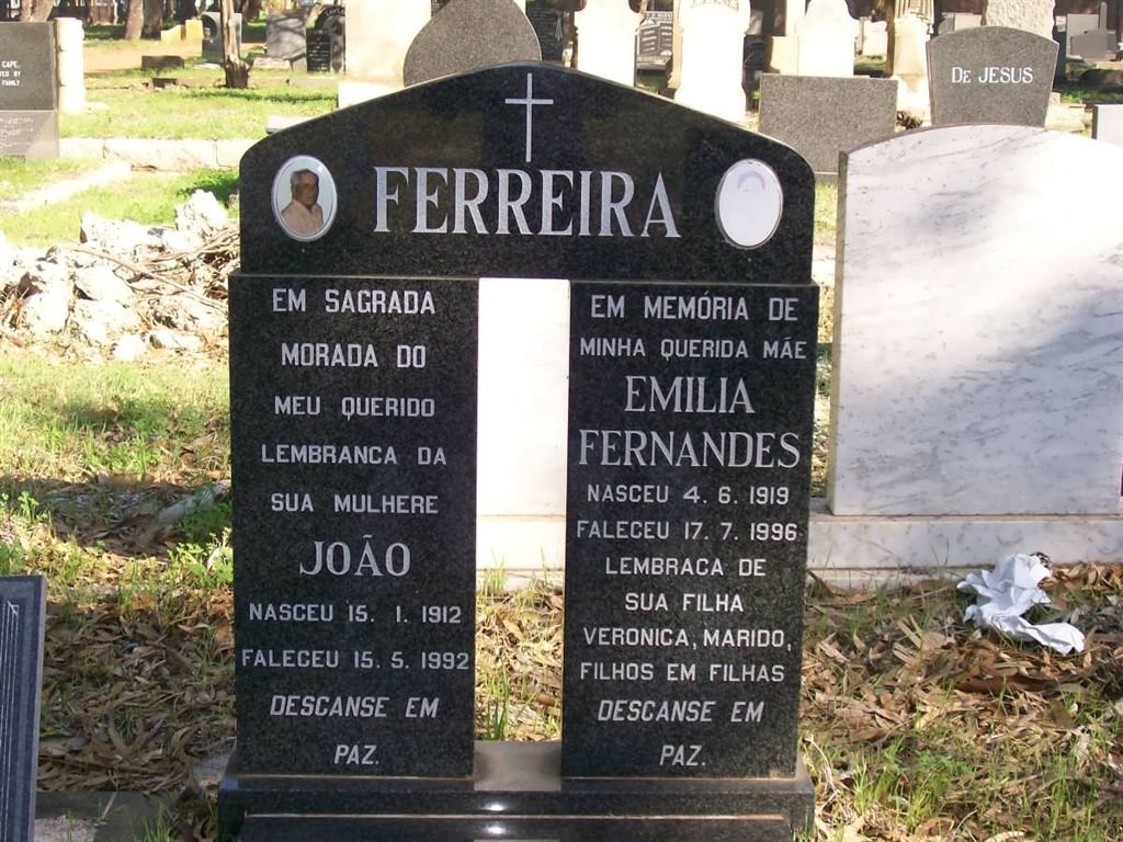 FERREIRA Joáo 1912-1992 &amp; Emilia Fernandes 1919-1996