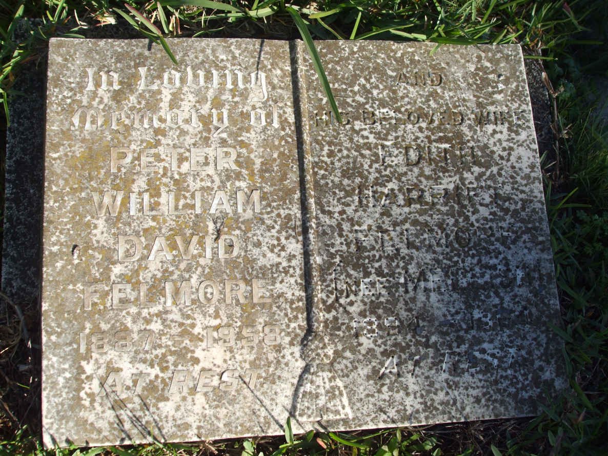 FELMORE Peter William David 1887-1958 &amp; Edith Harriet MELLISH 1894-1964