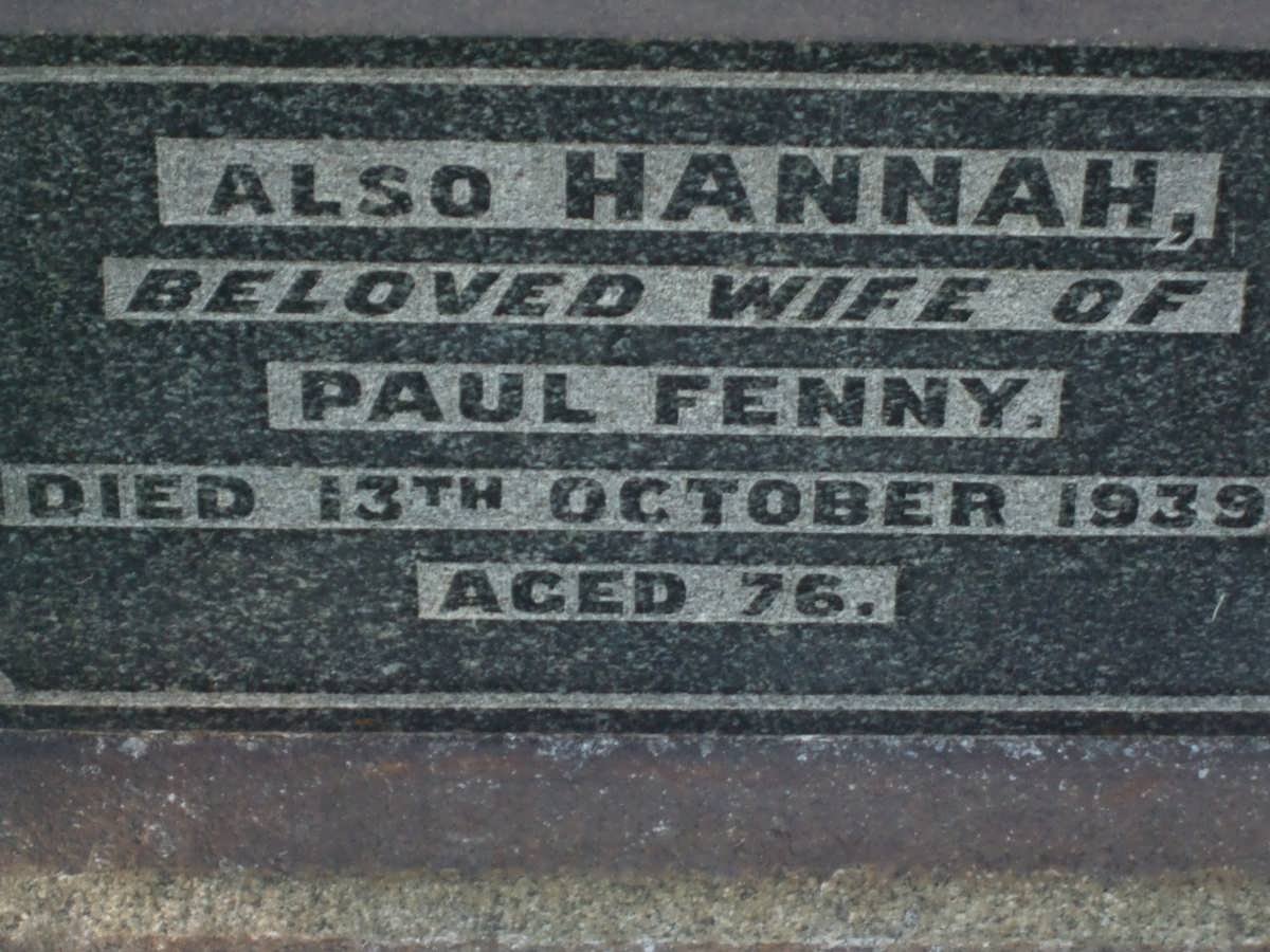 FENNEY Hannah -1939
