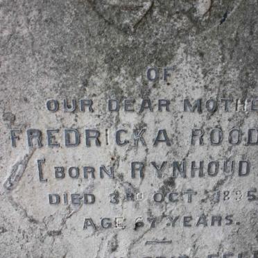 ROODT Fredricka nee RYNHOUD -1895