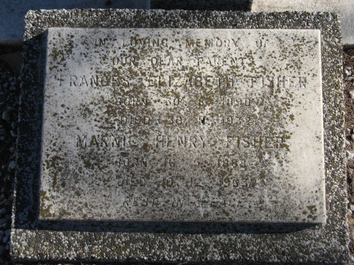 FISHER Marnie Henry 1888-1963 &amp; Frances Elizabeth 1890-1932