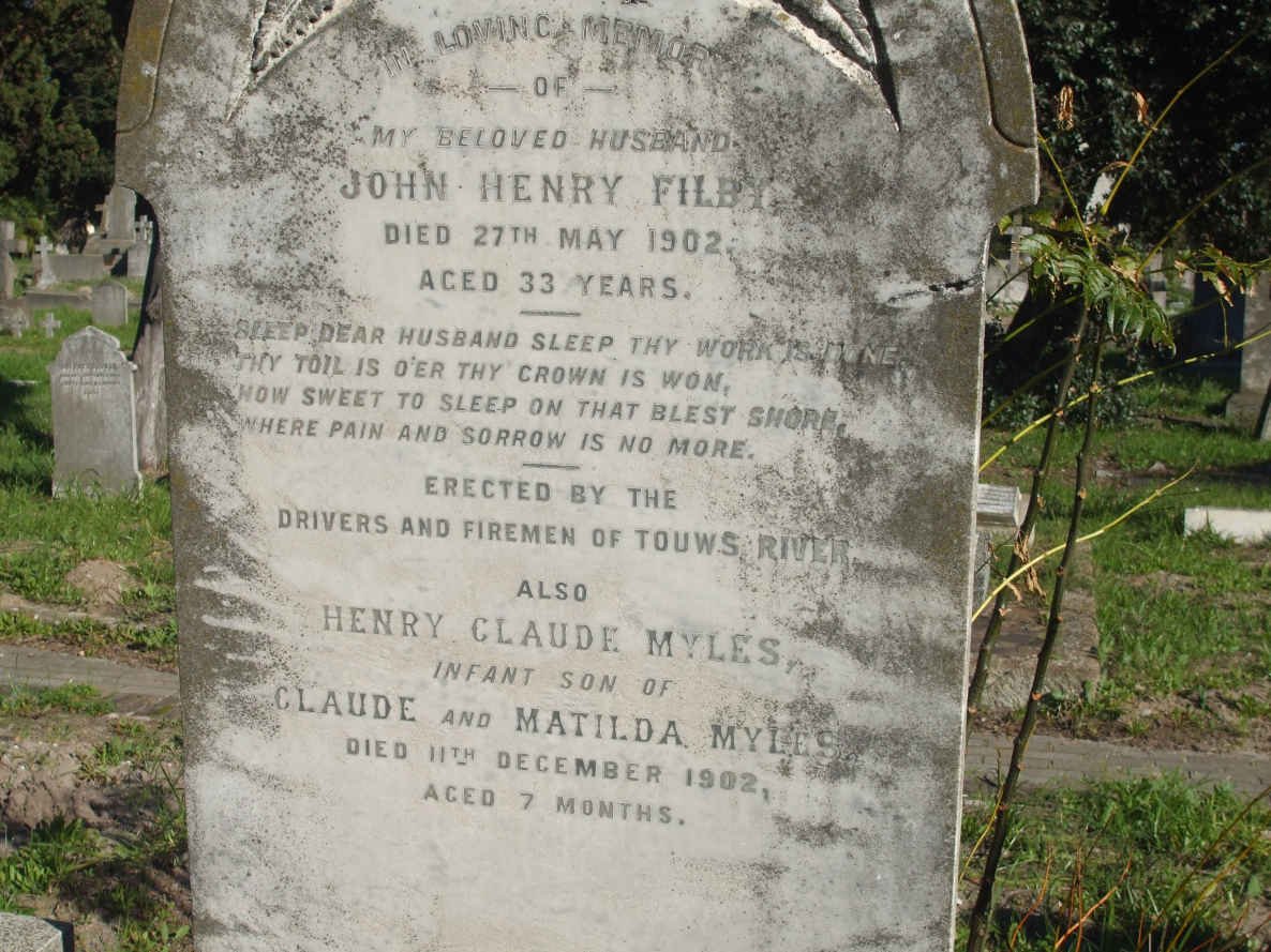 FILBY John Henry  -1902 :: MYLES Henry Claude  -1902 