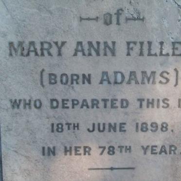 FILLEUL Mary Ann nee ADAMS -1898