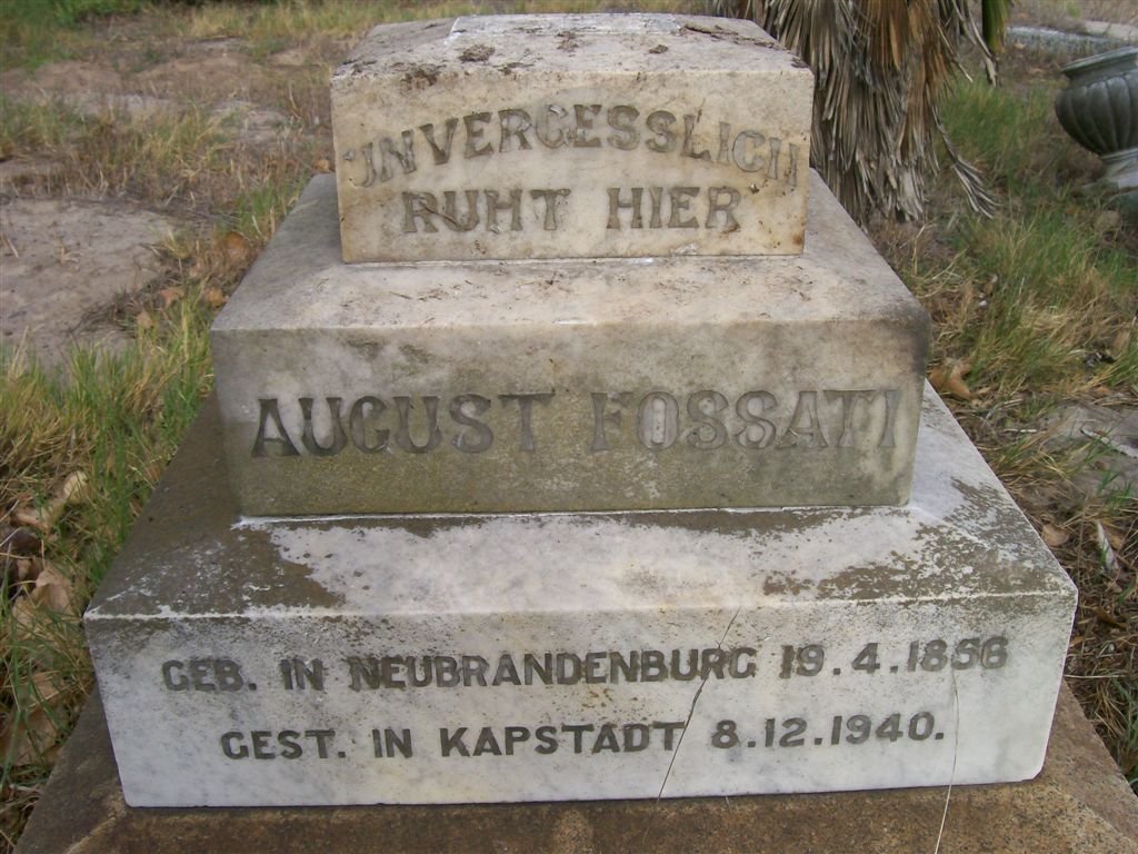 FOSSATI August 1856-1940