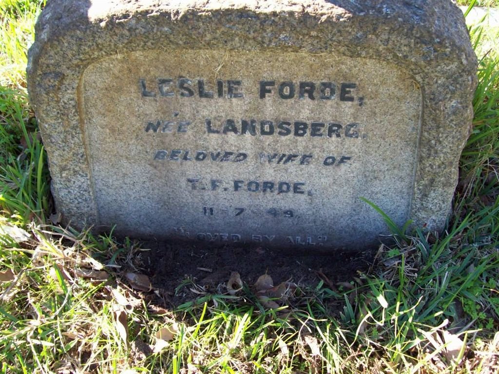 FORDE Leslie nee LANDSBERG -1949