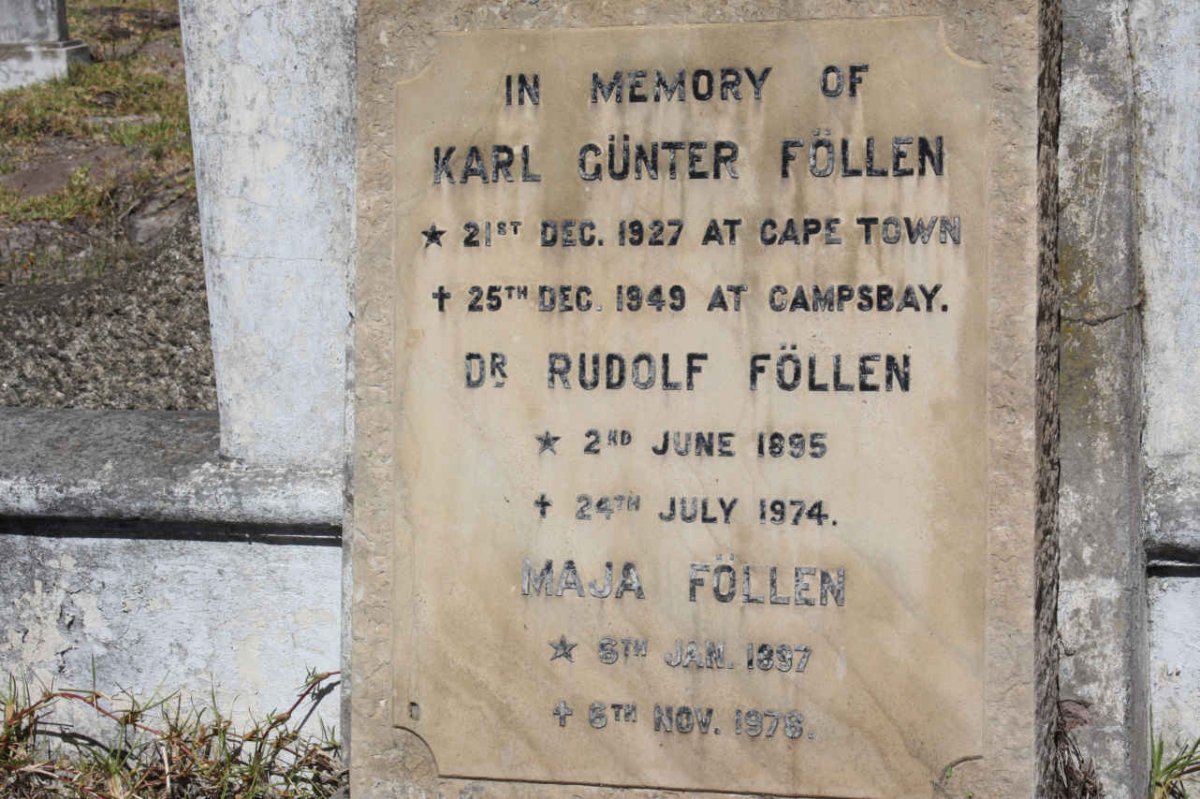 FOLLEN Karl Gunter 1927-1949 :: FOLLEN Rudolf 1895-1974 &amp; Maja 1897-1976