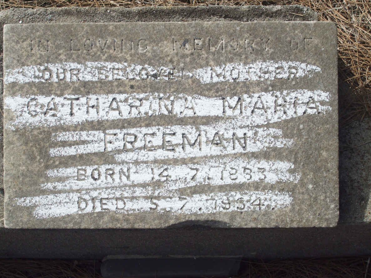 FREEMAN Catharina Maria 1883-1954