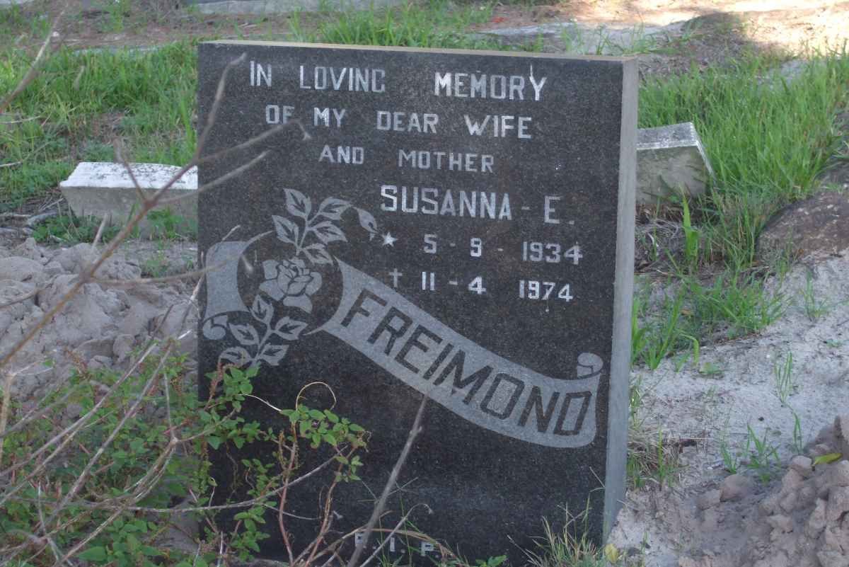 FREIMOND Susanna-E. 1934-1974