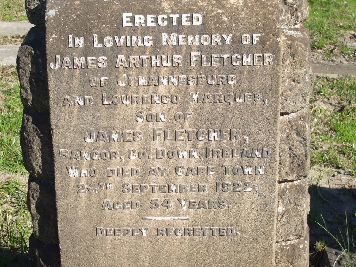 FLETCHER James Arthur -1922
