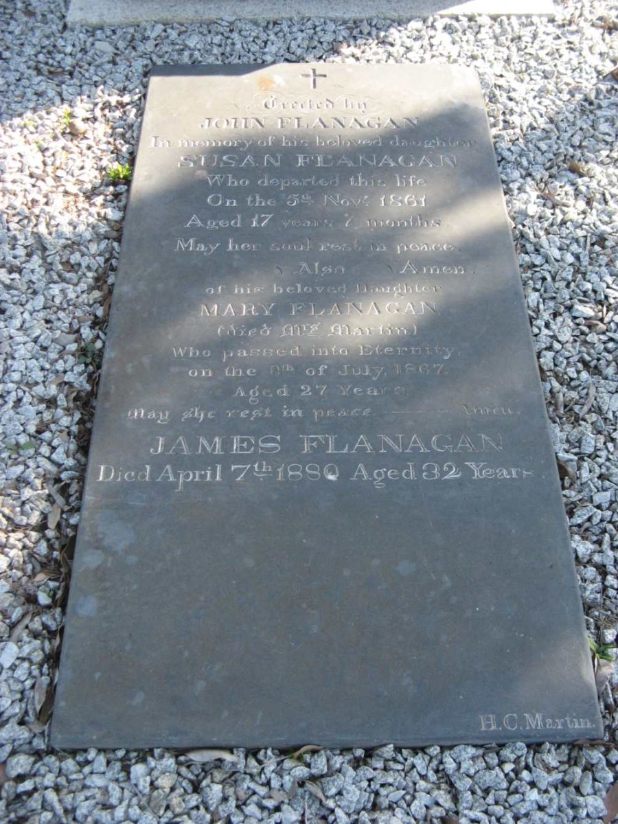 FLANAGAN Susan -1861 :: MARTIN Mary nee FLANAGAN -1867 :: FLANAGAN  James -1880