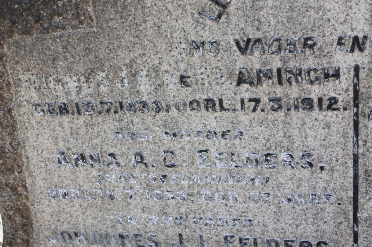 FLAMINGH ? J. ?, de 1838-1912 :: EELDERS Anna A.C. nee DE FLAMINGH -1956