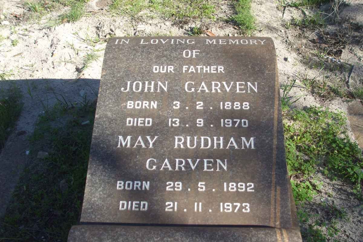 GARVEN John 1888-1970 &amp; May Rudham 1892-1973