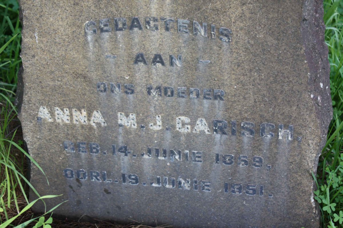 GARISCH Anna M.J. 1859-1951