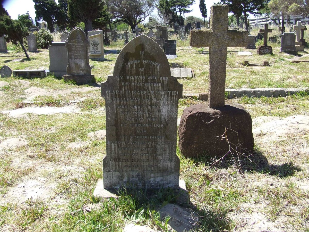 GALLOWAY Andries Brink 1877-1941 &amp; Clara Elizabeth BLAKE 1885-1929 :: CHEGWYN Thelma Isabel nee GALLOWAY 1907-1958