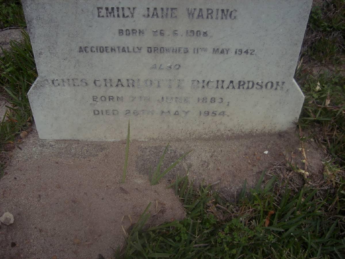 WARING Emily Jane 1908-1942 :: Agnes Charlotte RICHARDSON 1883-1954