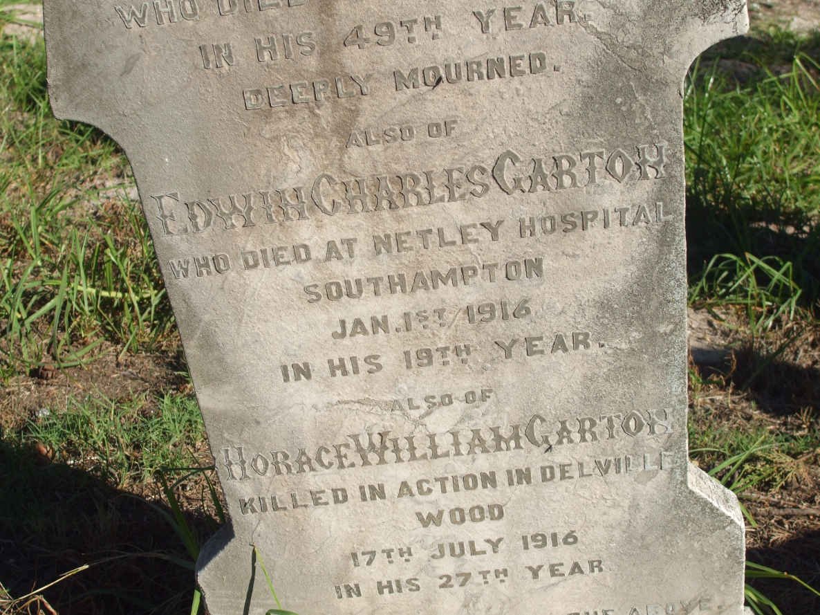 GARTON Edwin Charles -1916 :: GARTON Horace William  -1916 