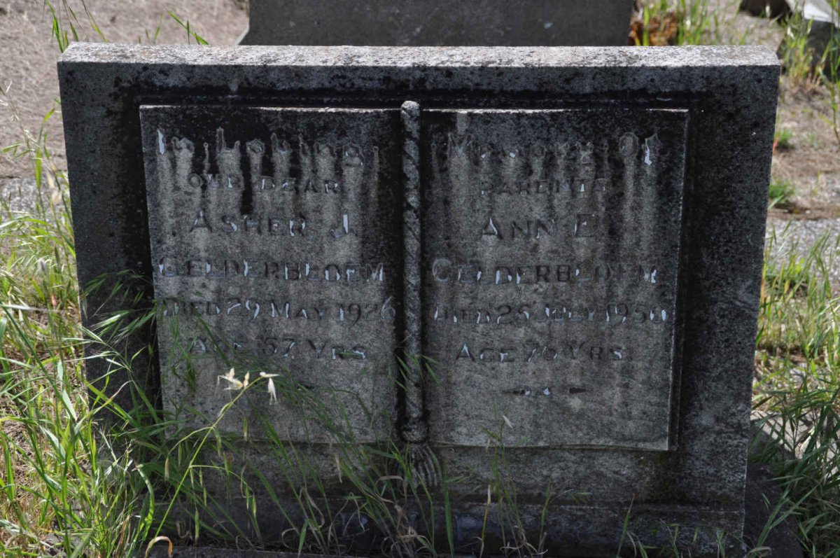 GELDERBLOEM Asher J. -1926 &amp; Anna E. -1950