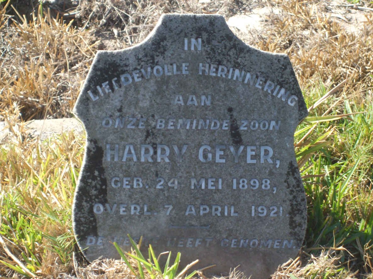 GEYER Harry 1898-1921