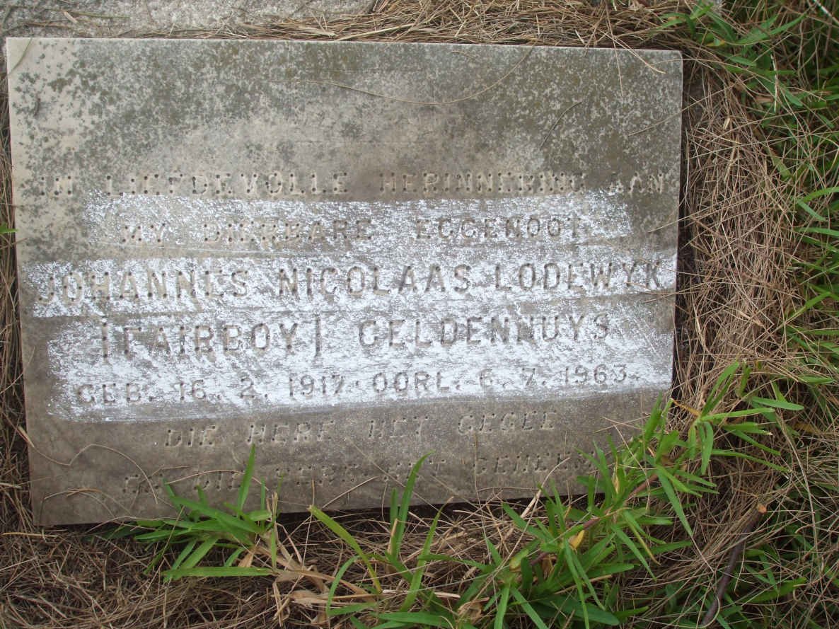 GELDENHUYS Johannes Nicolaas Lodewyk 1917-1963