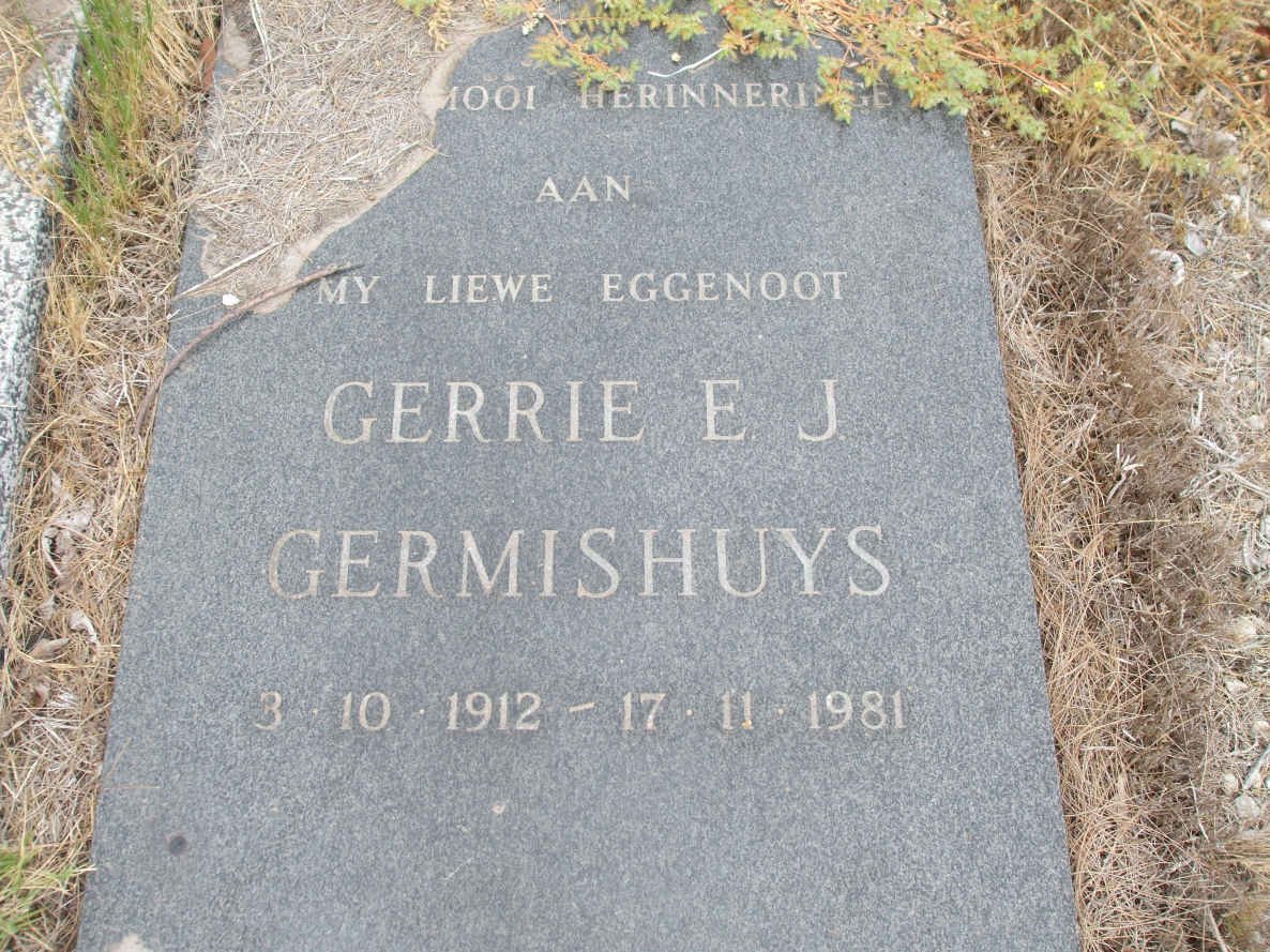 GERMISHUYS  E.J. 1912-1981