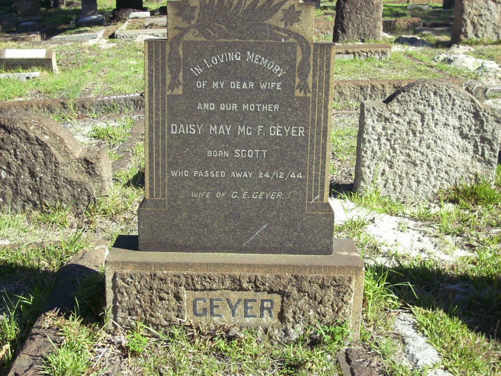 GEYER Daisy May Mc F. nee SCOTT  -1944