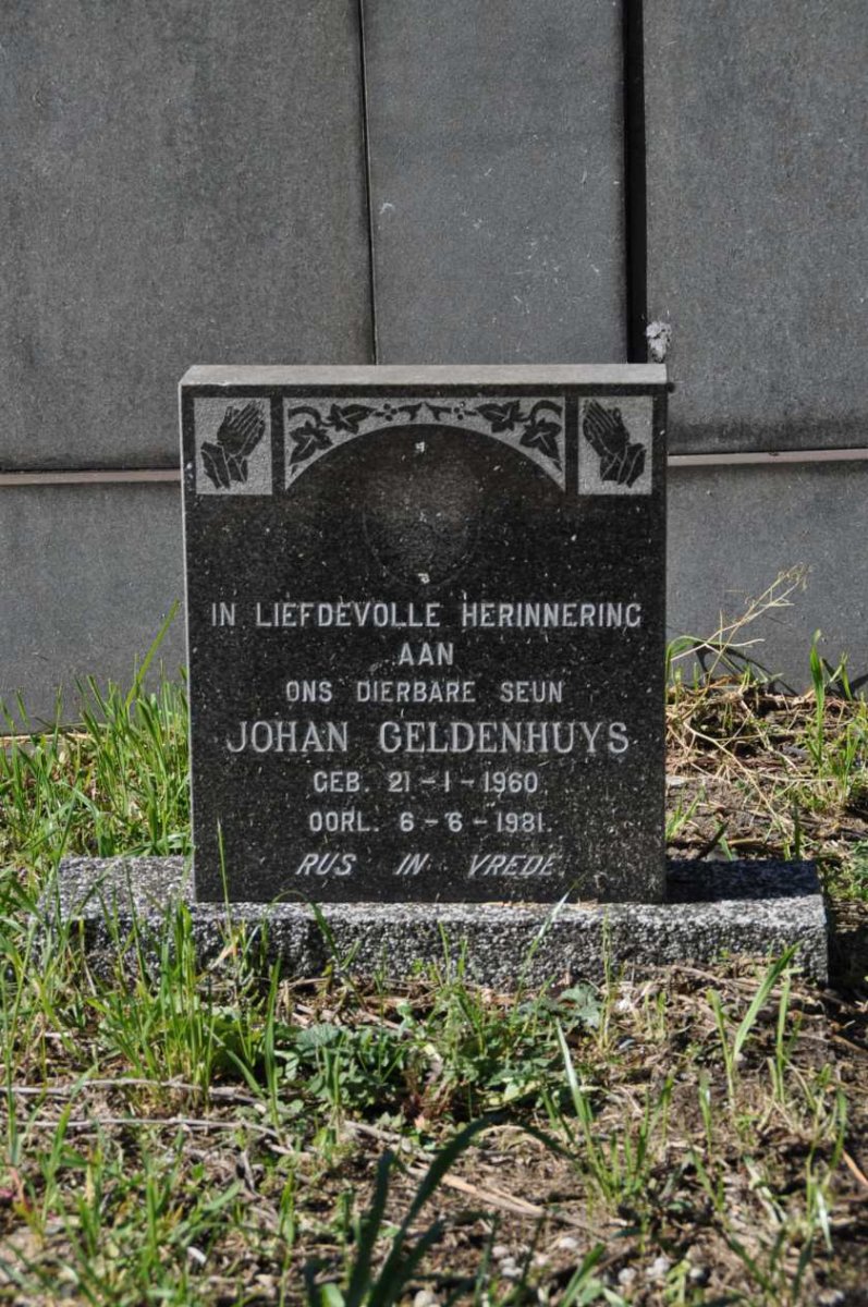 GELDENHUYS Johan 1960-1981