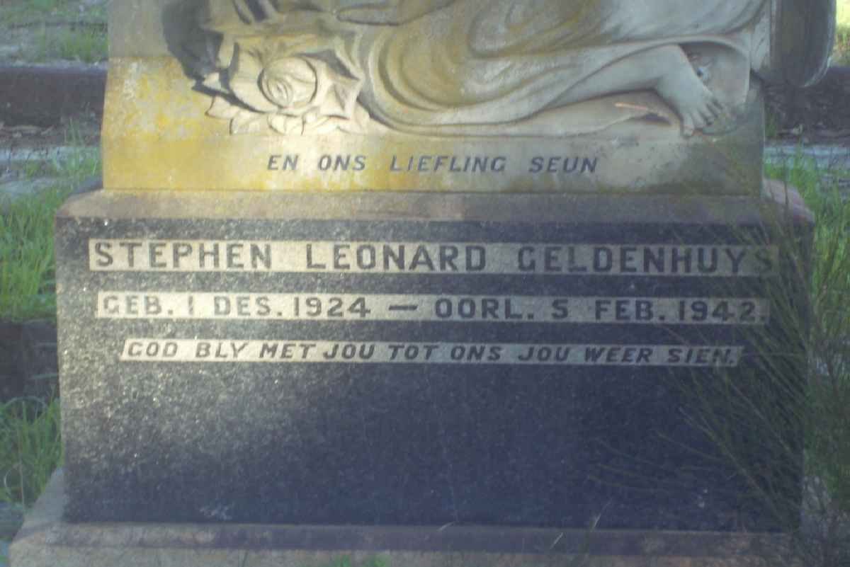 GELDENHUYS Stephen Leonard 1924-1942