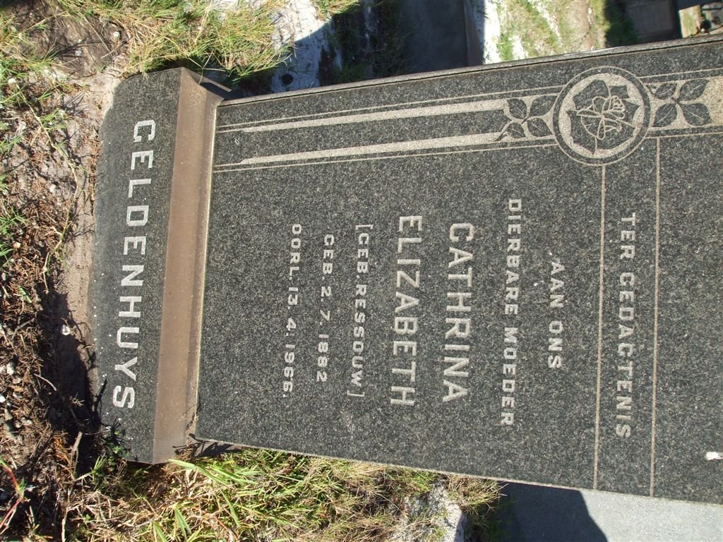 GELDENHUYS Catharina Elizabeth nee ROSSOUW 1882-1966