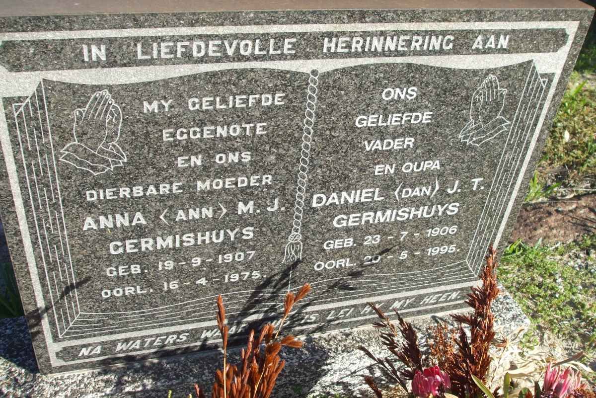 GERMISHUYS Daniel J.T. 1906-1995 &amp; Anna M.J. 1907-1975