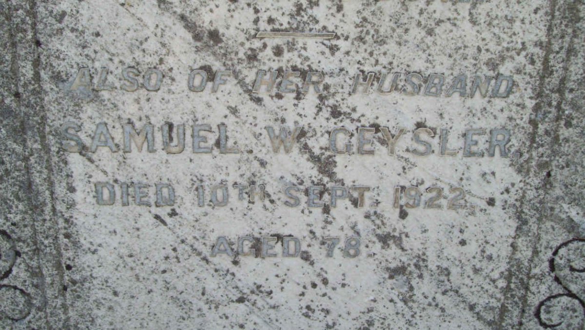 GEYSLER Samuel W. -1922 