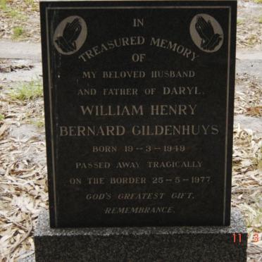 GILDENHUYS William Henry Bernard 1949-1977