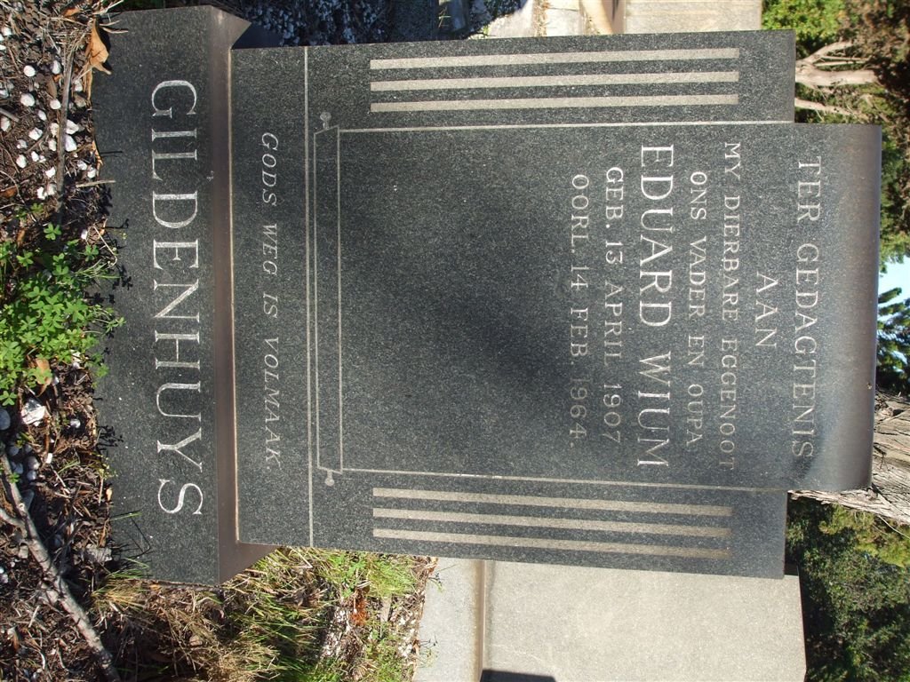GILDENHUYS Eduard Wium 1907-1964
