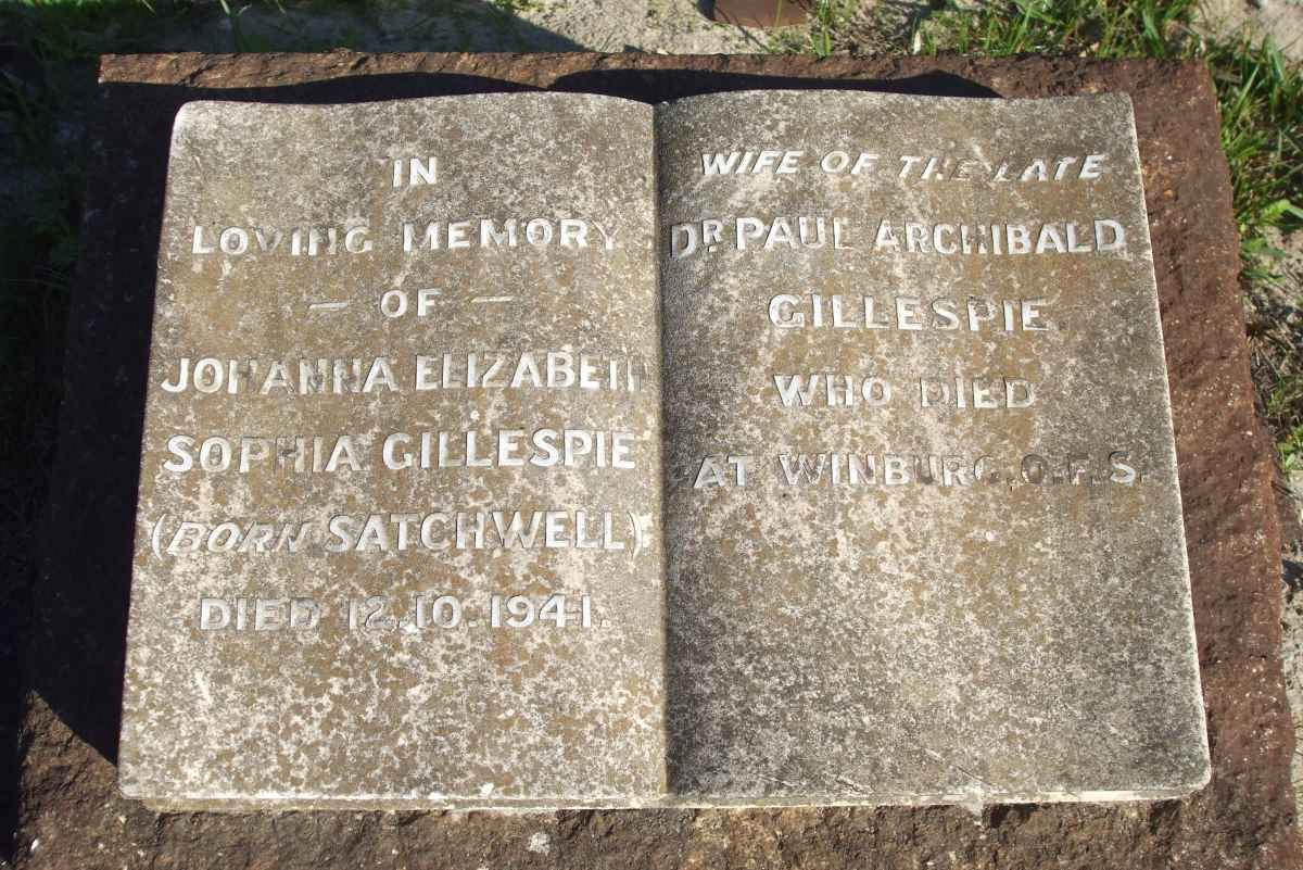 GILLESPIE Paul Archibald ? &amp; Johanna Elizabeth SATCHWELL  -1941