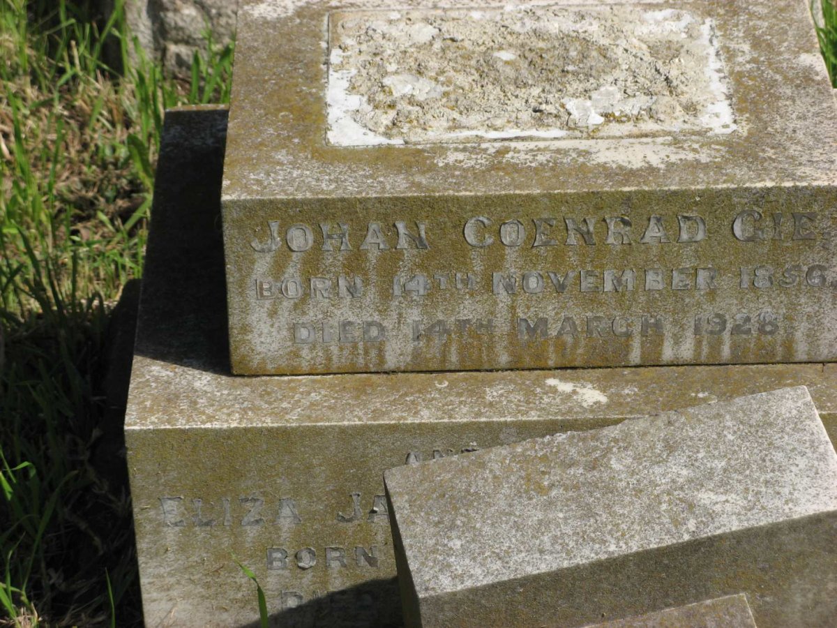 GIE Johan Coenrad 1856-1928 &amp; Eliza Ja??