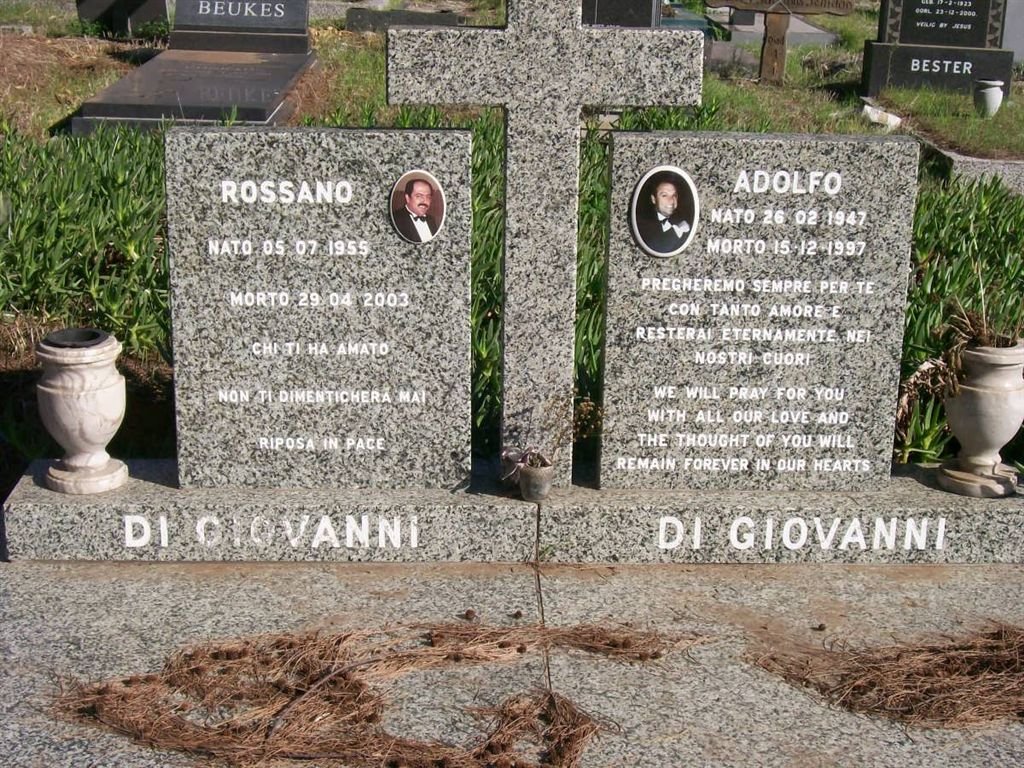 GIOVANNI Rossano, di  1955-2003 :: DI GIOVANNI Adolfo 1947-1997