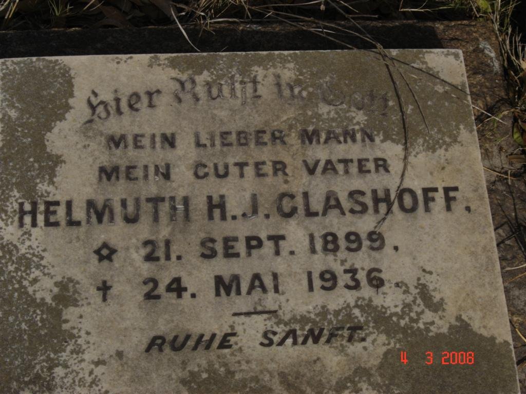 GLASHOFF Helmuth H.J 1899-1936