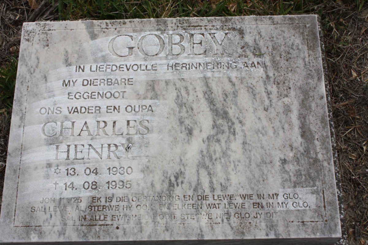 GOBEY Charles Henry 1930-1995
