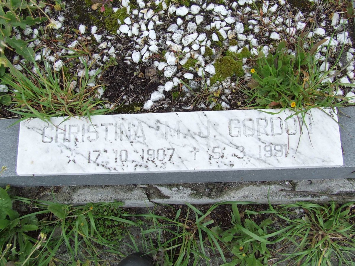 GORDON Christina M.J. 1907-1991