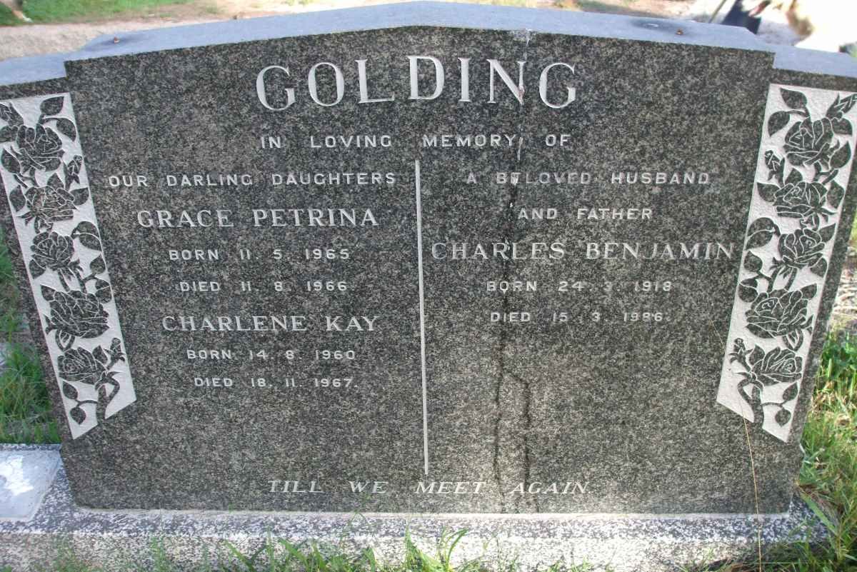 GOLDING Grace Petrina 1965-1966 :: GOLDING Charlene Kay 1960-1967 :: GOLDING Charles Benjamin 1918-1986
