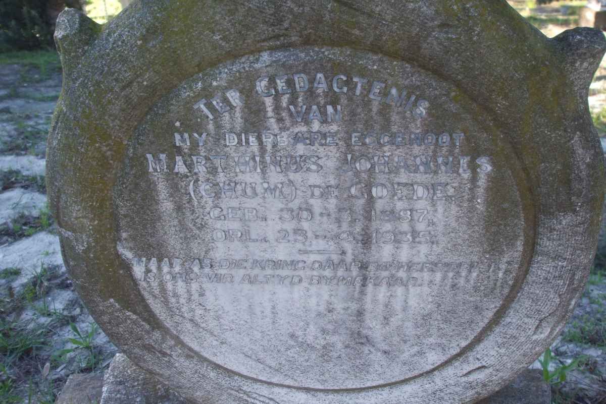 GOEDE Marthinus Johannes, de 1887-1935