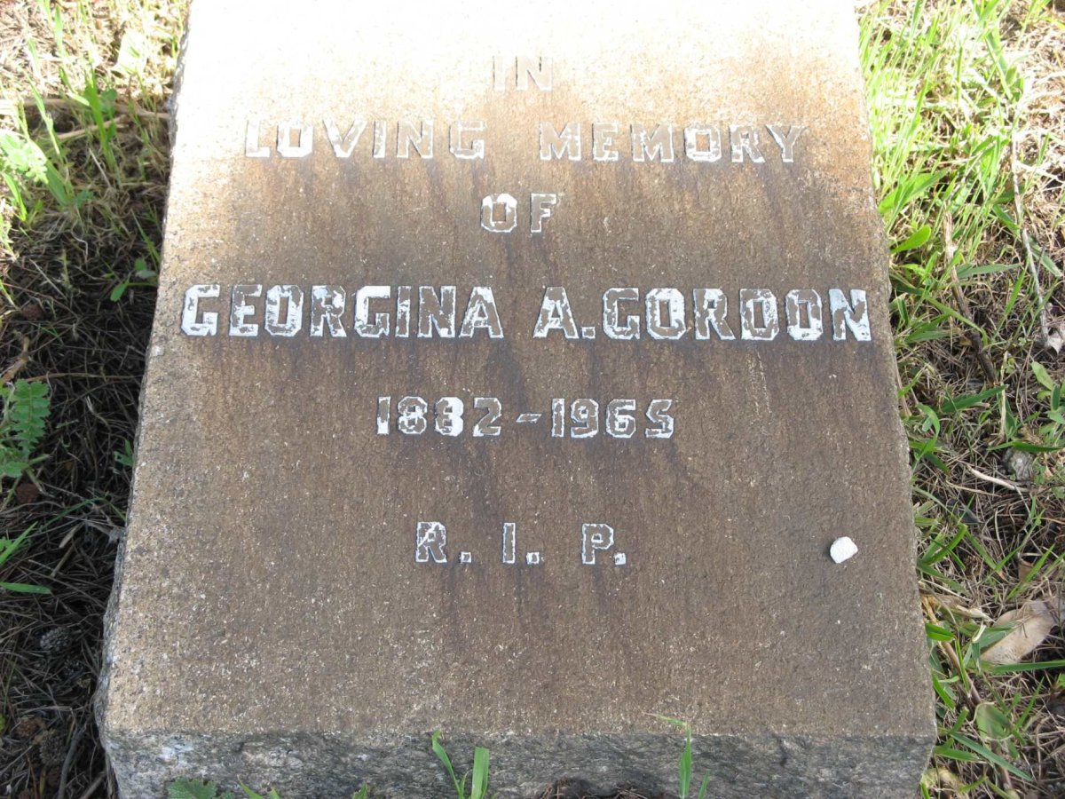 GORDON Georgina A. 1882-1965
