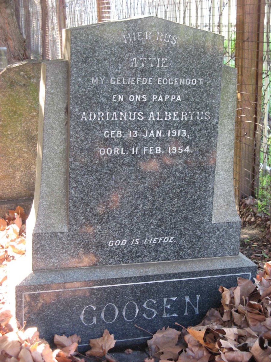 GOOSEN Adrianus Albertus 1913-1954